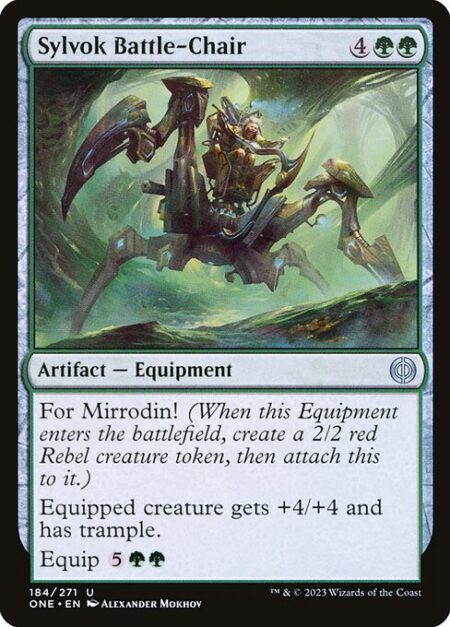 Sylvok Battle-Chair - For Mirrodin! (When this Equipment enters