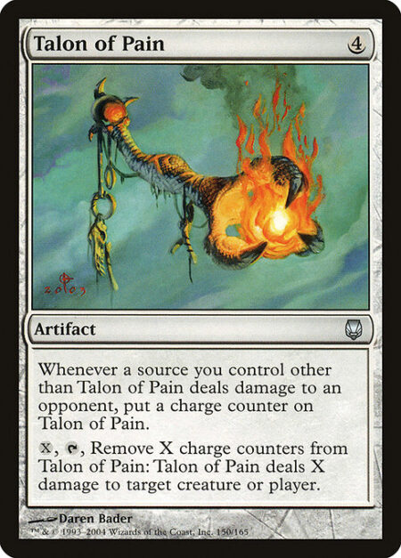 Talon of Pain - Whenever a source you control other than Talon of Pain deals damage to an opponent