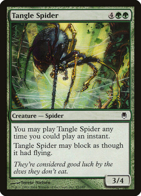 Tangle Spider - Flash (You may cast this spell any time you could cast an instant.)