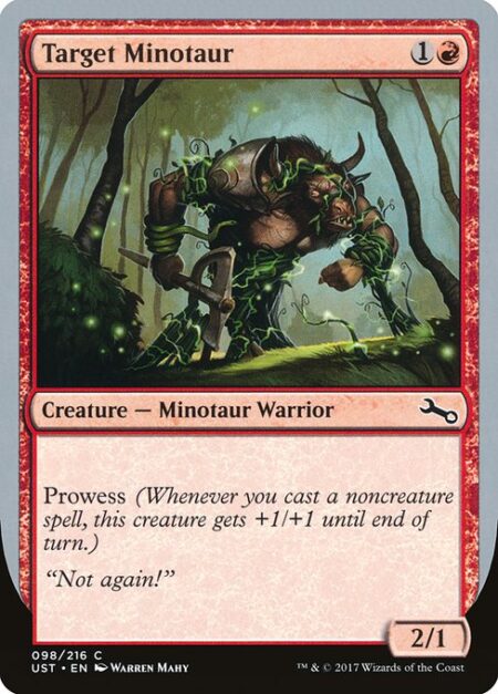 Target Minotaur - Prowess (Whenever you cast a noncreature spell