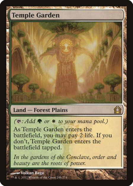 Temple Garden - ({T}: Add {G} or {W}.)