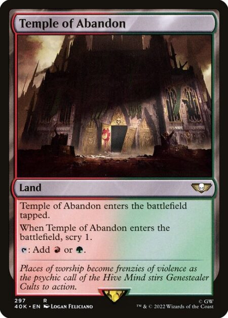 Temple of Abandon - This land enters tapped.