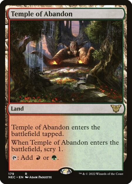 Temple of Abandon - This land enters tapped.