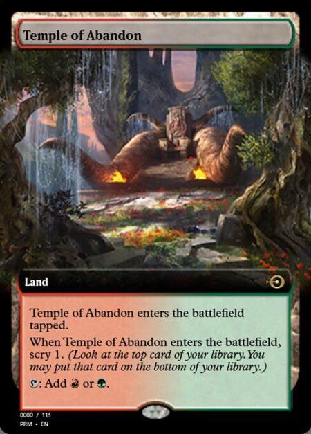 Temple of Abandon - This land enters tapped.