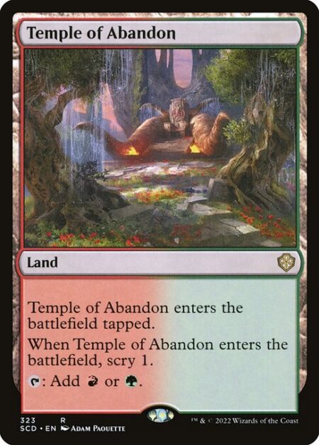 Temple of Abandon - This land enters tapped.