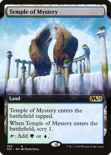 Temple of Mystery - Temple of Mystery enters the battlefield tapped.