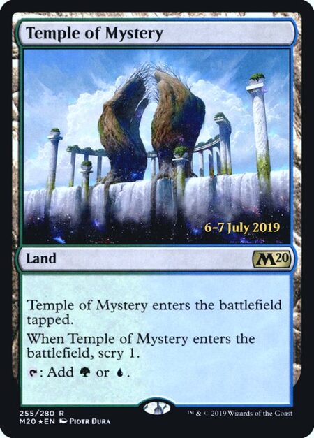 Temple of Mystery - Temple of Mystery enters the battlefield tapped.