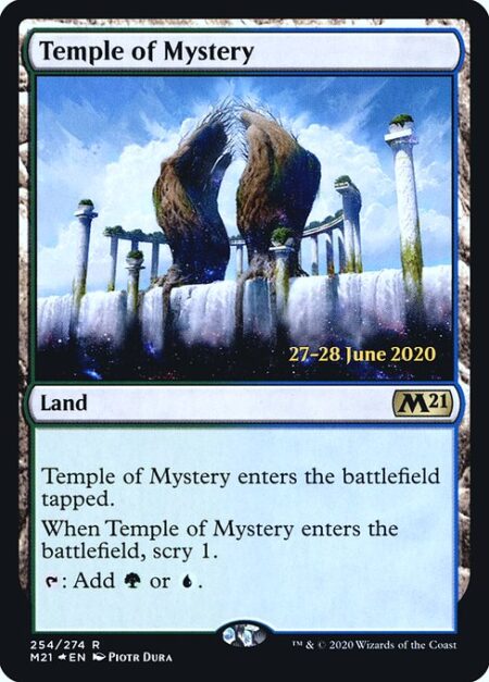 Temple of Mystery - This land enters tapped.