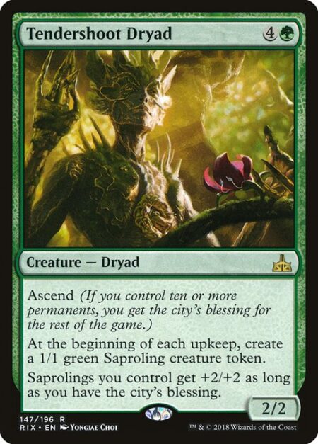 Tendershoot Dryad - Ascend (If you control ten or more permanents