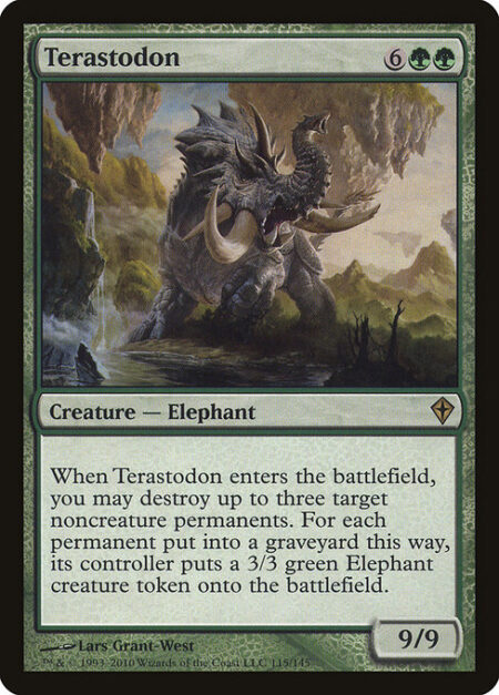 Terastodon - When Terastodon enters the battlefield