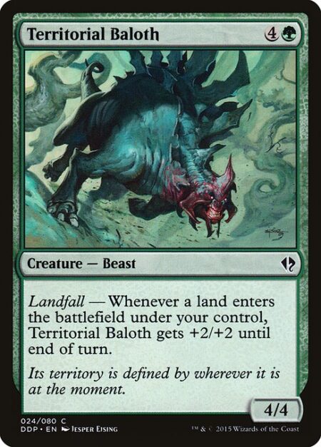 Territorial Baloth - Landfall — Whenever a land you control enters