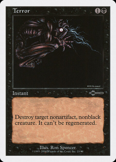 Terror - Destroy target nonartifact