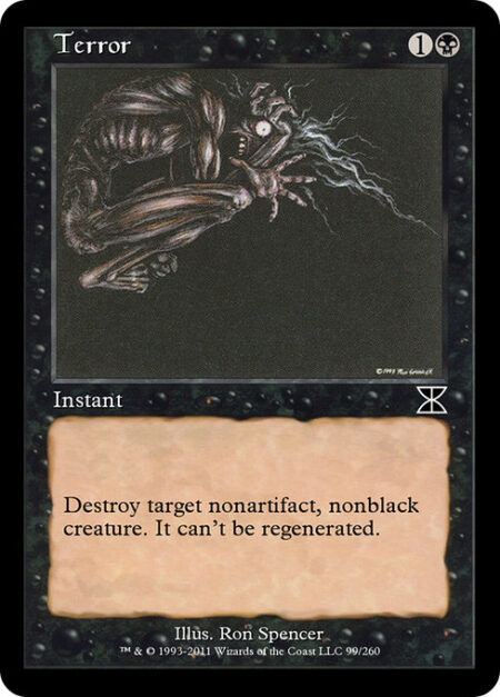 Terror - Destroy target nonartifact