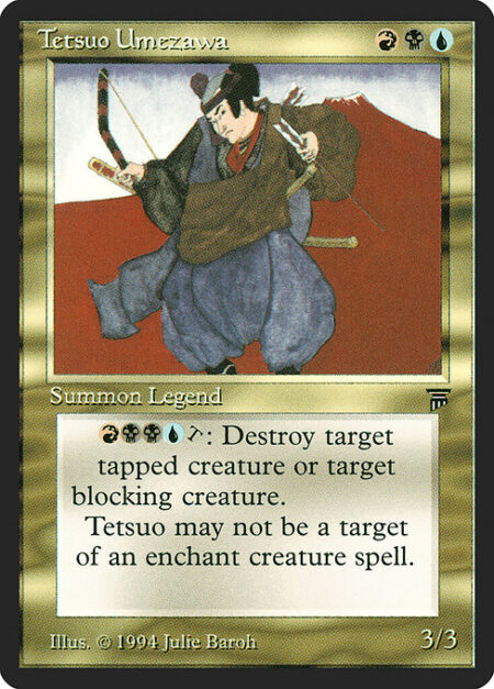 Tetsuo Umezawa - Tetsuo Umezawa can't be the target of Aura spells.