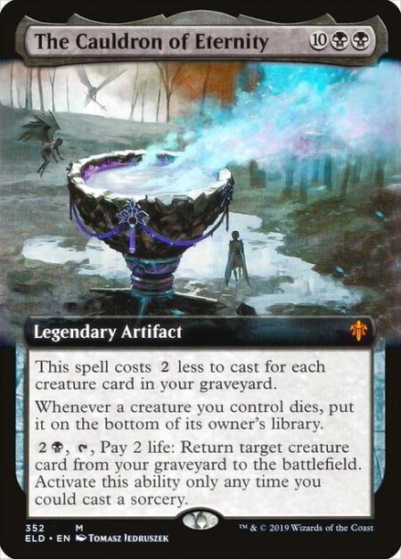 The Cauldron of Eternity - This spell costs {2} less to cast for each creature card in your graveyard.