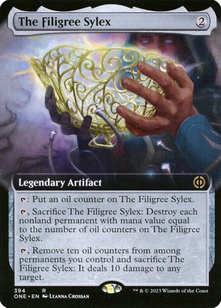 The Filigree Sylex - {T}: Put an oil counter on The Filigree Sylex.