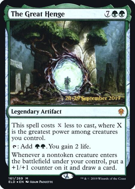 The Great Henge - This spell costs {X} less to cast