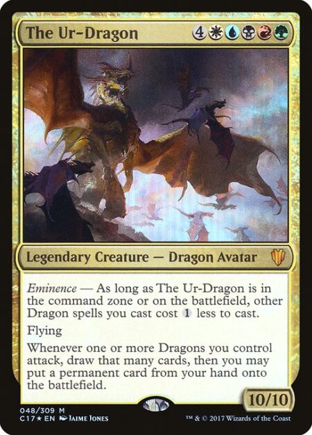 The Ur-Dragon - Eminence — As long as The Ur-Dragon is in the command zone or on the battlefield