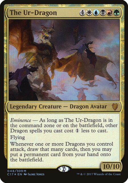 The Ur-Dragon - Eminence — As long as The Ur-Dragon is in the command zone or on the battlefield