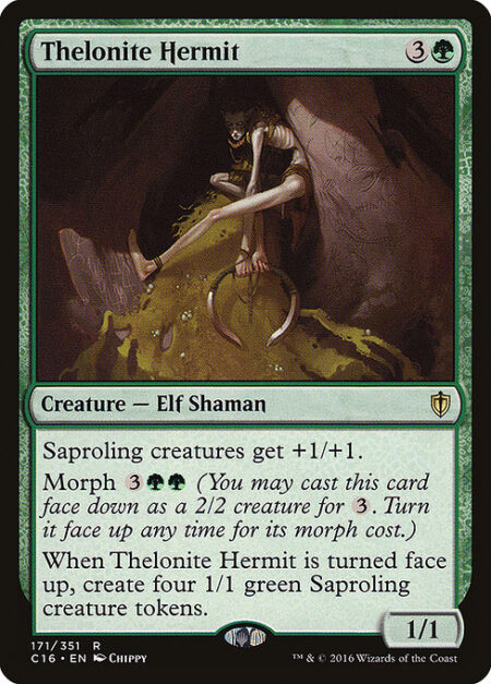 Thelonite Hermit - All Saprolings get +1/+1.