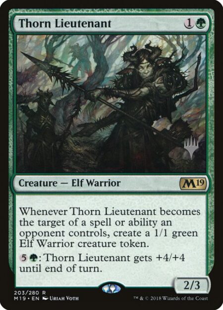 Thorn Lieutenant - Whenever Thorn Lieutenant becomes the target of a spell or ability an opponent controls