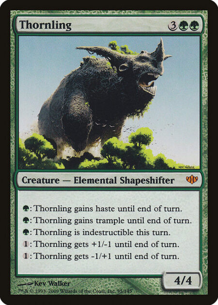 Thornling - {G}: Thornling gains haste until end of turn.