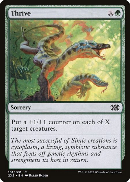 Thrive - Put a +1/+1 counter on each of X target creatures.