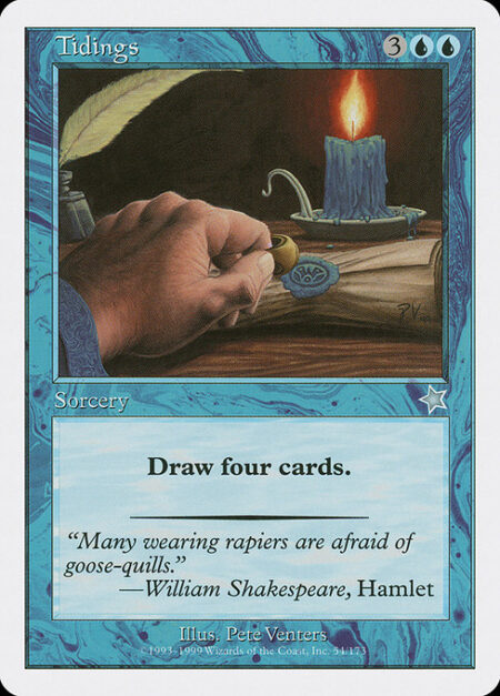 Tidings - Draw four cards.