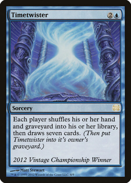 Timetwister - Each player shuffles their hand and graveyard into their library