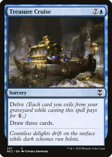 Treasure Cruise - Delve (Each card you exile from your graveyard while casting this spell pays for {1}.)