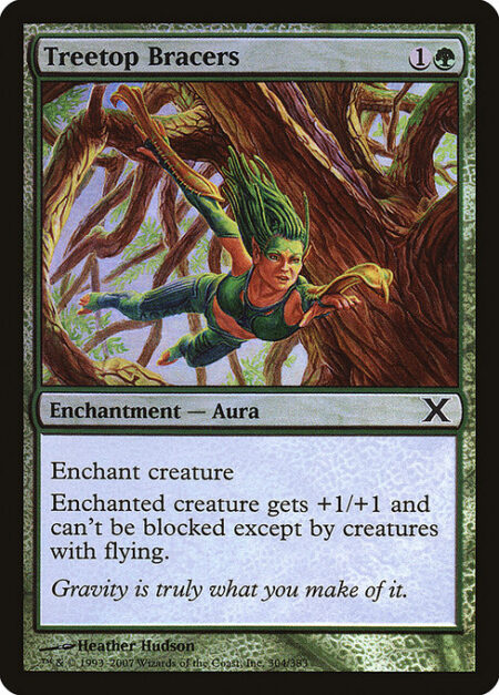 Treetop Bracers - Enchant creature (Target a creature as you cast this. This card enters attached to that creature.)