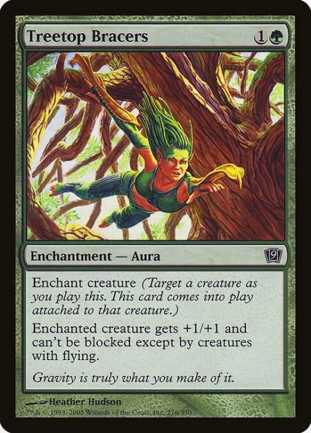 Treetop Bracers - Enchant creature (Target a creature as you cast this. This card enters the battlefield attached to that creature.)