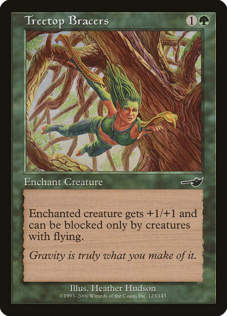 Treetop Bracers - Enchant creature (Target a creature as you cast this. This card enters attached to that creature.)