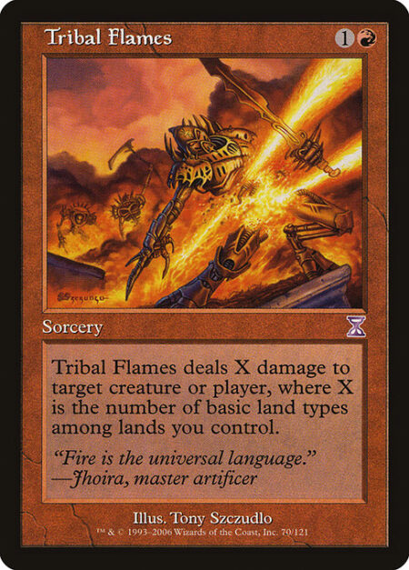 Tribal Flames - Domain — Tribal Flames deals X damage to any target