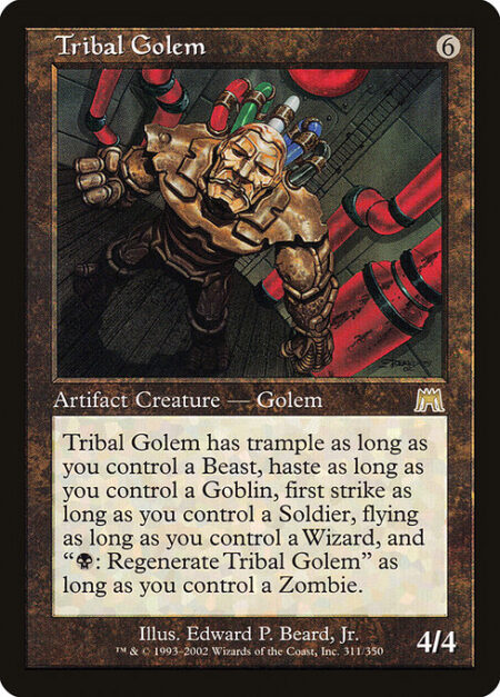 Tribal Golem - Tribal Golem has trample as long as you control a Beast