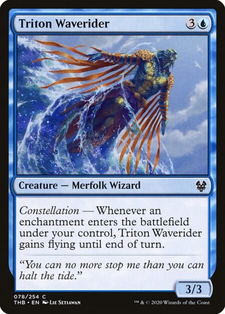 Triton Waverider - Constellation — Whenever an enchantment enters the battlefield under your control