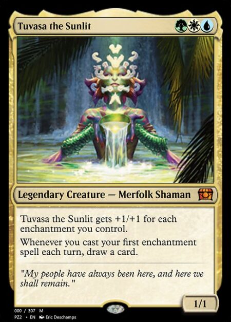 Tuvasa the Sunlit - Tuvasa the Sunlit gets +1/+1 for each enchantment you control.