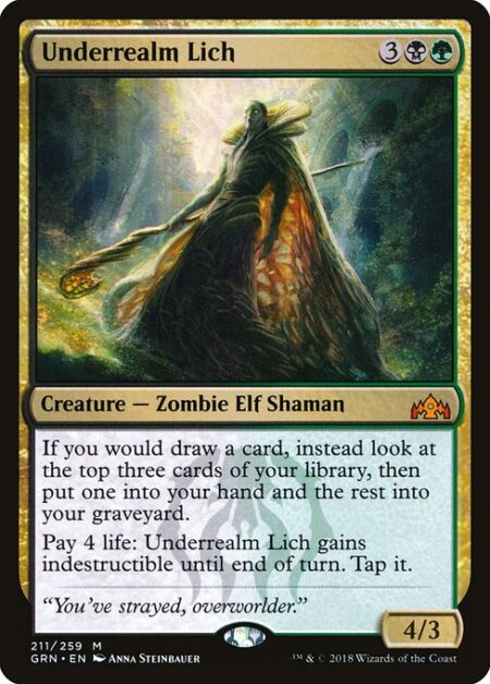 Underrealm Lich - If you would draw a card