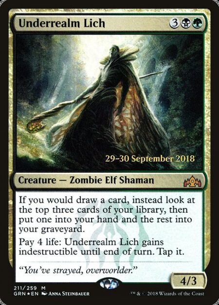 Underrealm Lich - If you would draw a card