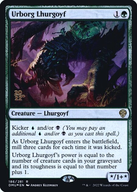 Urborg Lhurgoyf - Kicker {U} and/or {B} (You may pay an additional {U} and/or {B} as you cast this spell.)