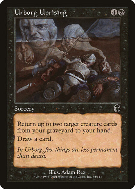 Urborg Uprising - Return up to two target creature cards from your graveyard to your hand.