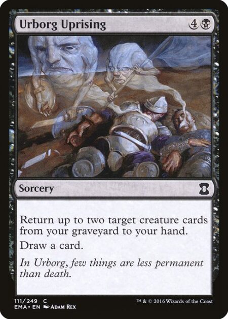 Urborg Uprising - Return up to two target creature cards from your graveyard to your hand.