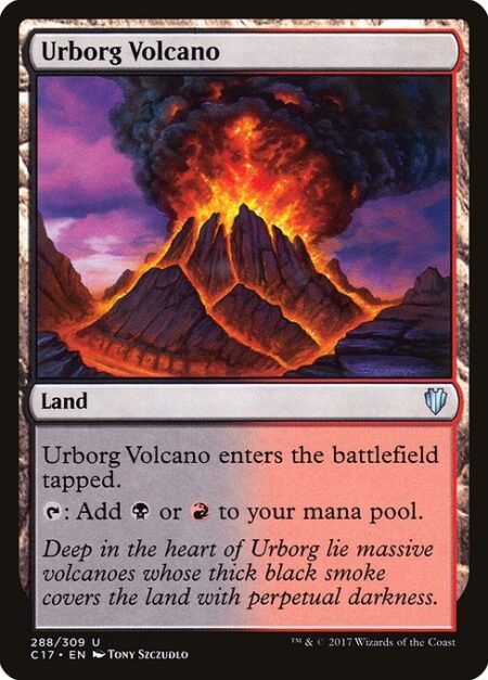 Urborg Volcano - Urborg Volcano enters the battlefield tapped.