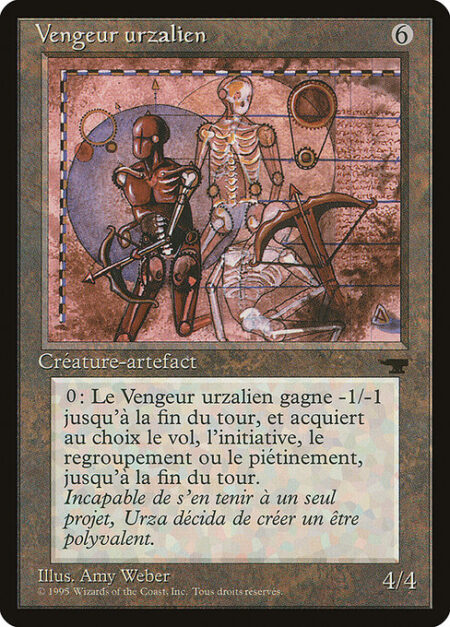 Urza's Avenger - {0}: Urza's Avenger gets -1/-1 and gains your choice of banding