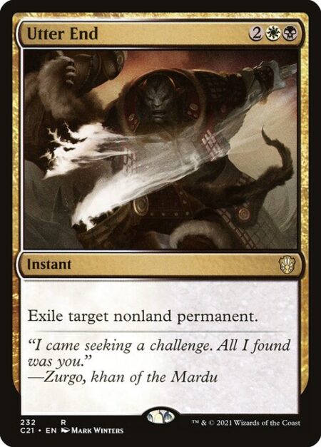 Utter End - Exile target nonland permanent.