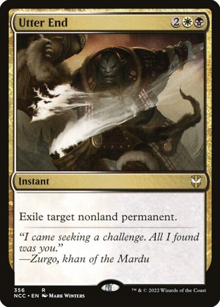 Utter End - Exile target nonland permanent.