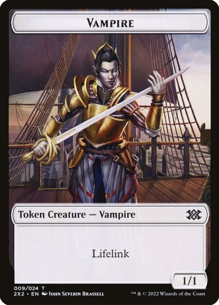 Vampire - Lifelink (Damage dealt by this creature also causes you to gain that much life.)