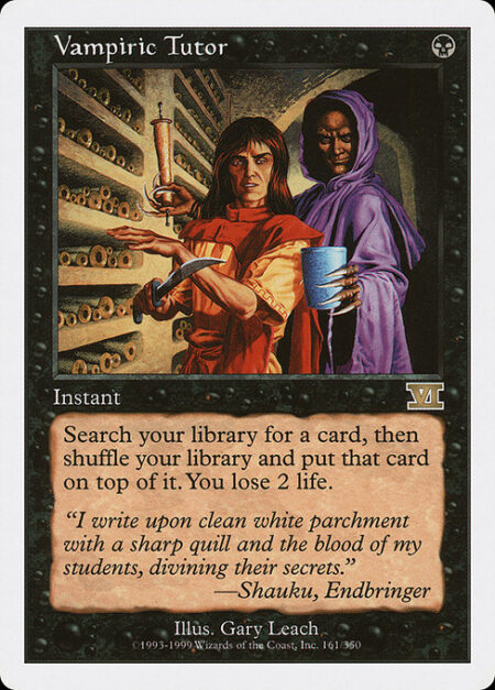 Vampiric Tutor - Search your library for a card