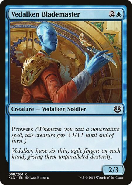 Vedalken Blademaster - Prowess (Whenever you cast a noncreature spell