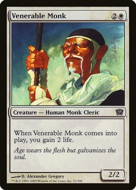 Venerable Monk - When Venerable Monk enters the battlefield